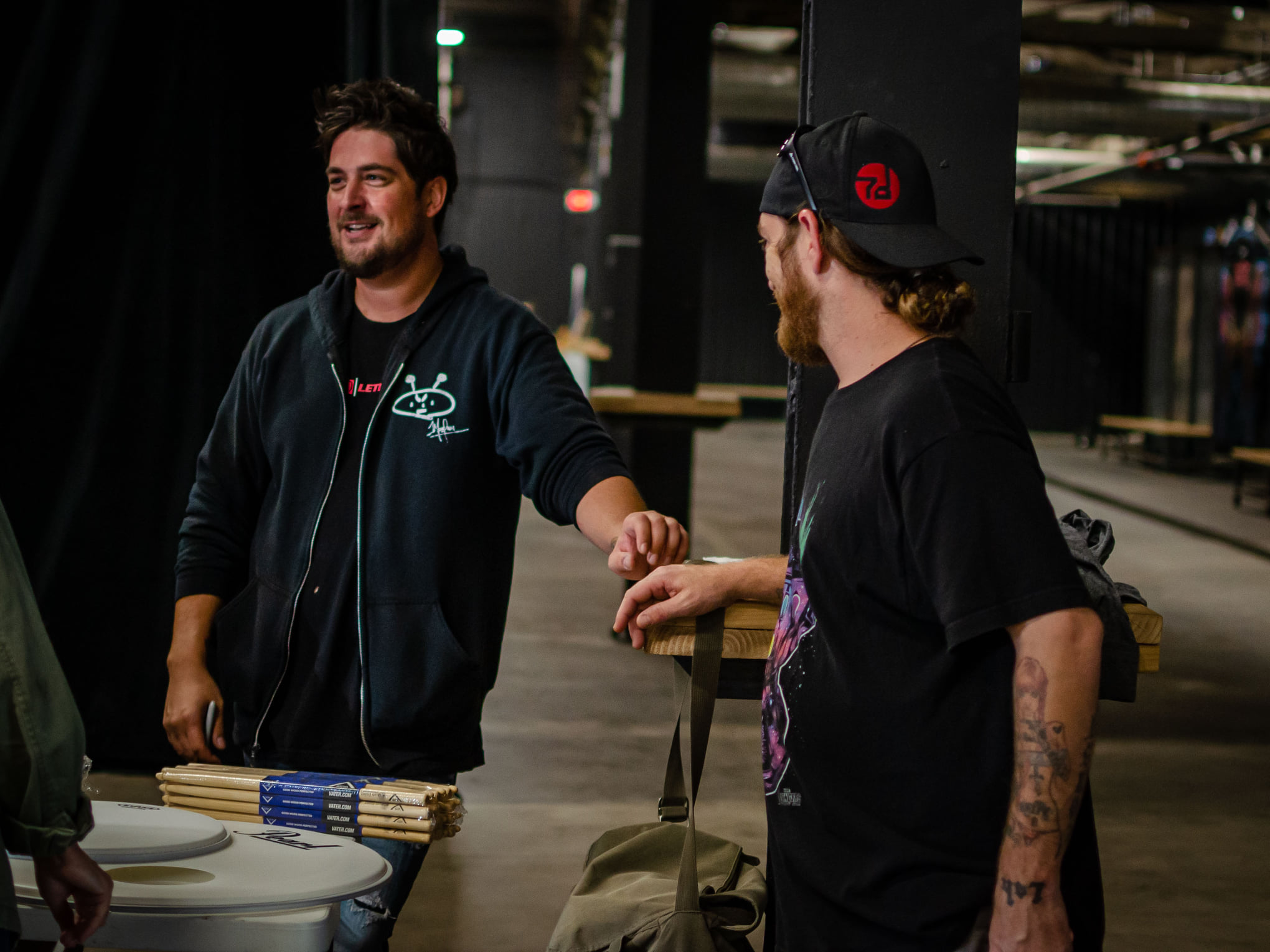 Studio session with artists